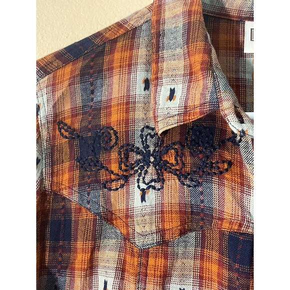 Rod’s Ladies Western Shirt Plaid Long Sleeve Medium - Picture 3 of 6